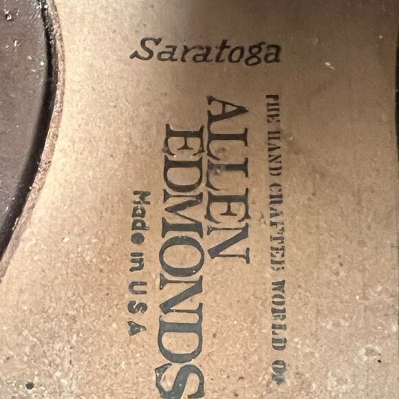 Allen Edmonds Saratoga Tassel Loafers Slip On Shoes Men SZ 11 C Burgundy Leather - Picture 9 of 10